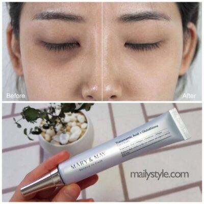 کرم دور چشم ترانگزمیک اسید و گلوتاتیون از برند مری اند می مدل MARY & MAY - Tranexamic Acid + Glutathione Eye Cream