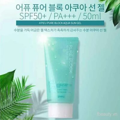 ضدآفتاب ژلی اکوا آپیو مدل درجه‌های محافظتی این کرم +SPF 50 و +++PA می‌باشند