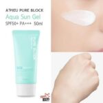 ضدآفتاب ژلی اکوا آپیو مدل درجه‌های محافظتی این کرم +SPF 50 و +++PA می‌باشند