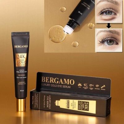 سرم دور چشم پپتاید طلای برگامو مدل Bergamo Luxury Gold Eye Serum