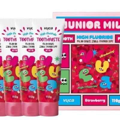 خمیردندان کودک ووکا جونیور مایلد توت‌فرنگی ۱۱۰ گرم | VUCA Tooth Clinic Junior Mild Strawberry