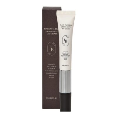 کرم دورچشم بلک یوجا بین هوبلو با اپلیکاتور ماساژور ۱۵ میل | HEVEBLUE Black Yuja Bean Lifting Auto Eye Cream