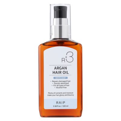 روغن مو آرگان ریپ R3 با رایحه صابون سفید ۱۰۰ میل | RAIP R3 Argan Hair Oil White Soap